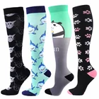 Компрессионные носки с животным принтом, лучший подарок для мужчин и женщин, мужские обезболивающие чулки до колена, Компрессионные носки, спортивные носки