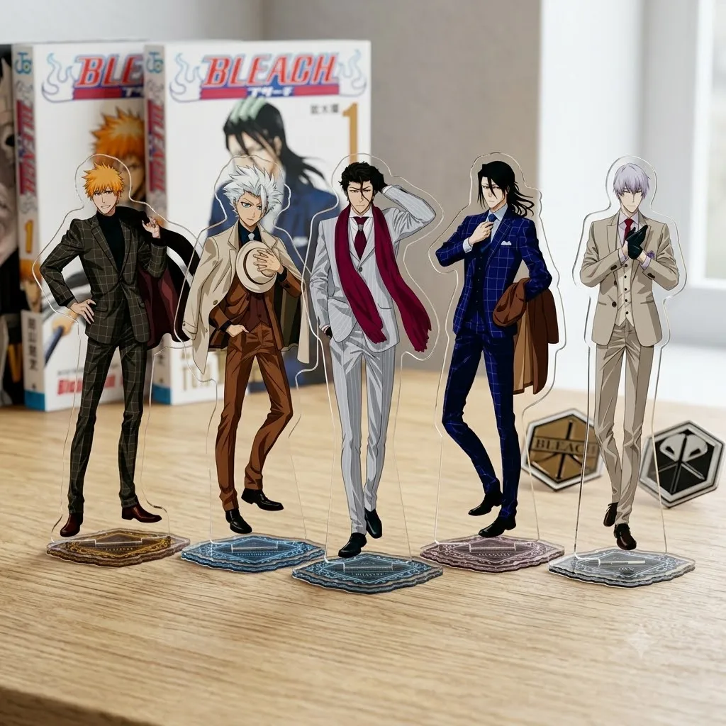 Фото Акриловая фигурка аниме Bleach, 15 см, настольное украшение, коллекционный сувенир, модель персонажа мультфильма, подарок для фанатов, брелок №1