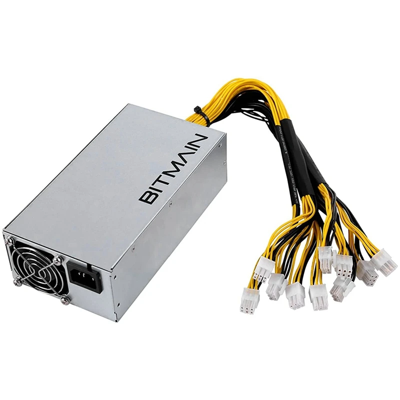 Блок питания APW7 1800 Вт для майнинга Bitmain Antminer S9/L3 +/A6/A7/R4/S7/E9 с 6-контактными разъемами 10X PCI-E