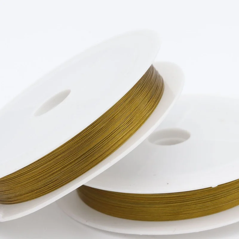 

5m/lot 0.25mm 0.3mm 0.45mm Steel Beading Wire Cord Metal Bendable Wire For DIY Handmade Craft Making Jewelry Finding Supplies