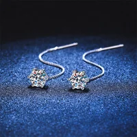 Sherich Hot Selling Moissanite 925 Sterling Silver Diamond Earrings Women Senior Girls Fashion Pendants Jewelry Party Gifts
