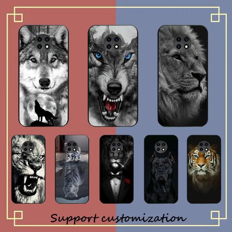 

Wolf Dog Cat Bird Lion Tiger Animal Phone Case for Redmi 5 6 7 8 9 A 5plus K20 4X S2 GO 6 K30 pro