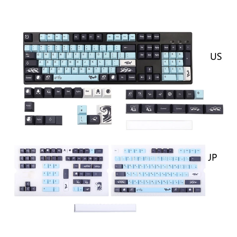 

136Key 5 Side Dye Sublimation Cherry Profile MIZU Keycap for Mechanical Keyboard