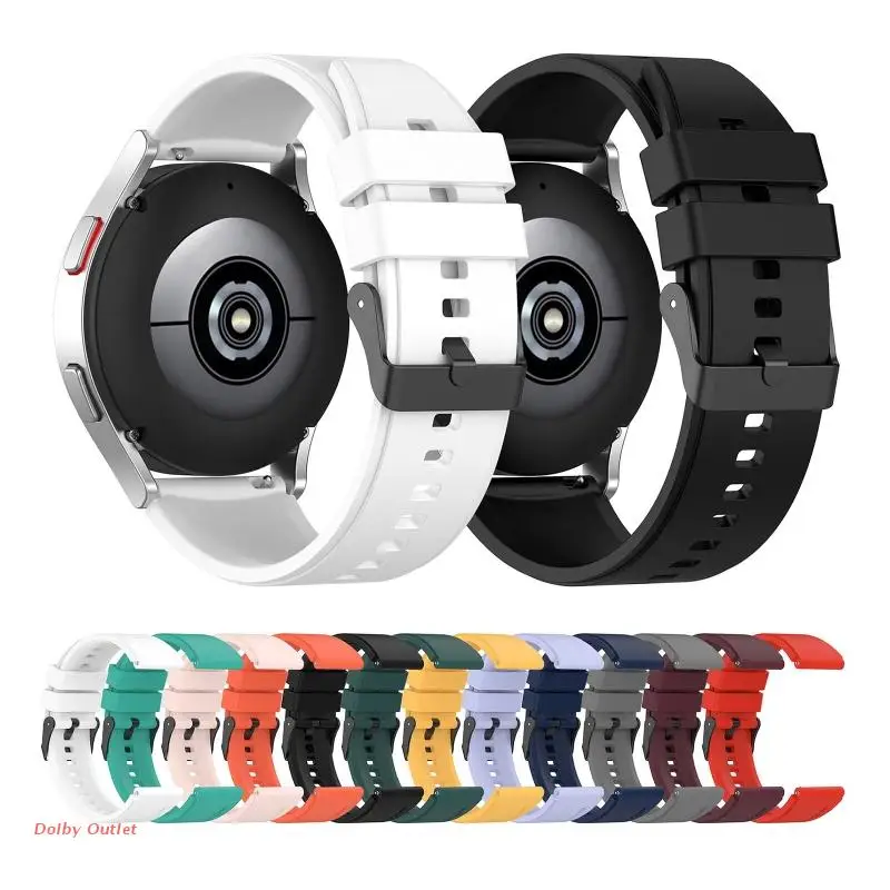 

20mm Watch Band Silicone Strap Wristband for SMS GXY Watch 4 40/44mm/Gear sport