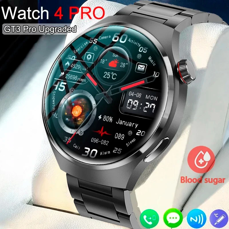 

Новинка 2023, умные часы для мужчин, для Huawei GT4 Pro, AMOLED, экран 360*360 HD, GPS, Bluetooth, пульсометр, сахар в крови, Смарт-часы