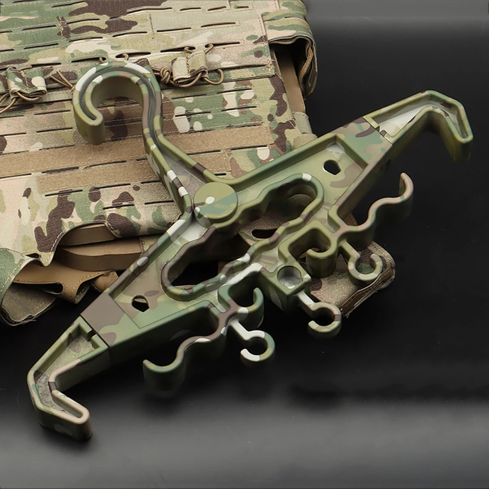 

Тактическая вешалка для жилета, многоразовая Многофункциональная вешалка с защитой от падения, тяжелая вешалка, хорошая прочность, длитель...