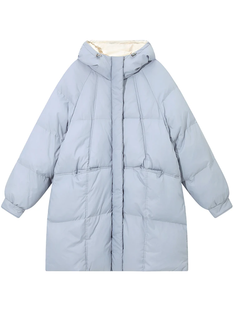 Women's Down Feather Jackets Coat Winter Baggy Thickening Warm Bubble Long Oversized Female Puffer Cotton Padded Jacket Outwear