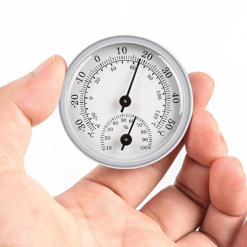 

Wall Thermometer Hygrometer Humidity Gauge Indicator No Battery Needed