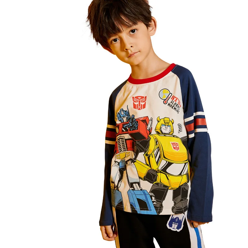 

Аниме периферийная одежда-трансформер, детская одежда, подарки для мальчиков, футболки с длинным рукавом, модные топы, рубашки