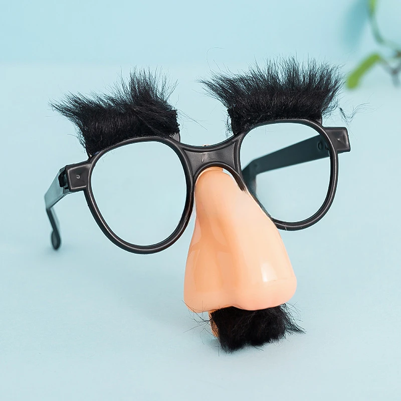 Забавная оправа для очков Хэллоуина черная бороды пластиковая большая