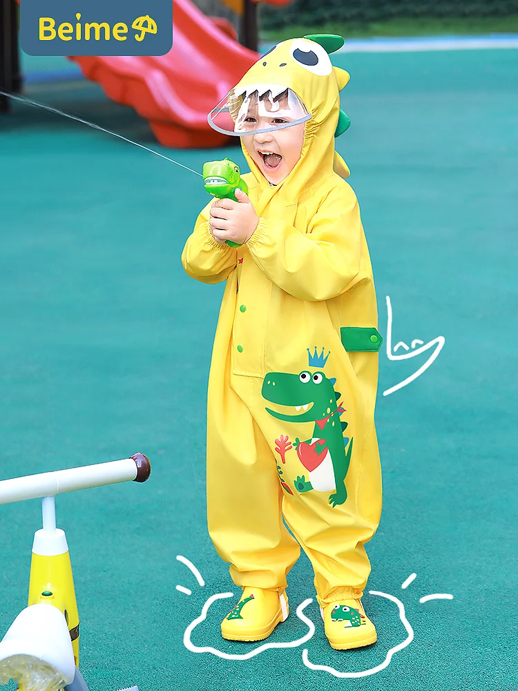 

Children's Raincoat Boys' One-Piece Suit Waterproof Clothing Full Body Rain Pants Boys and Girls Kindergarten Baby