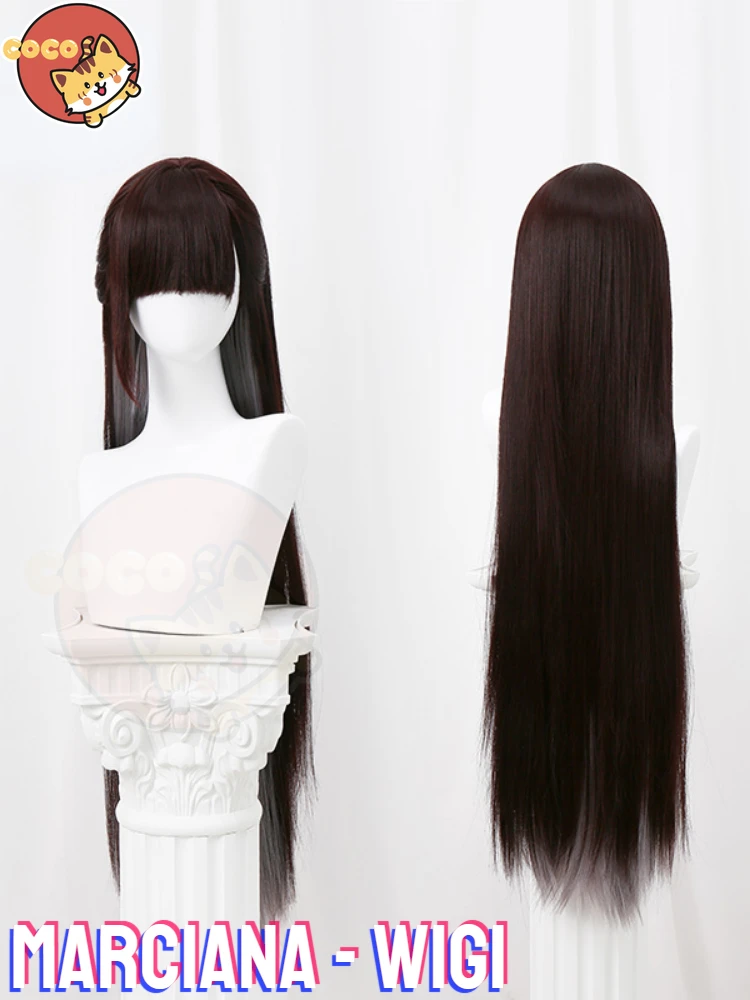 Парик для косплея NIKKE Marciana длинный черный парик богиня победы