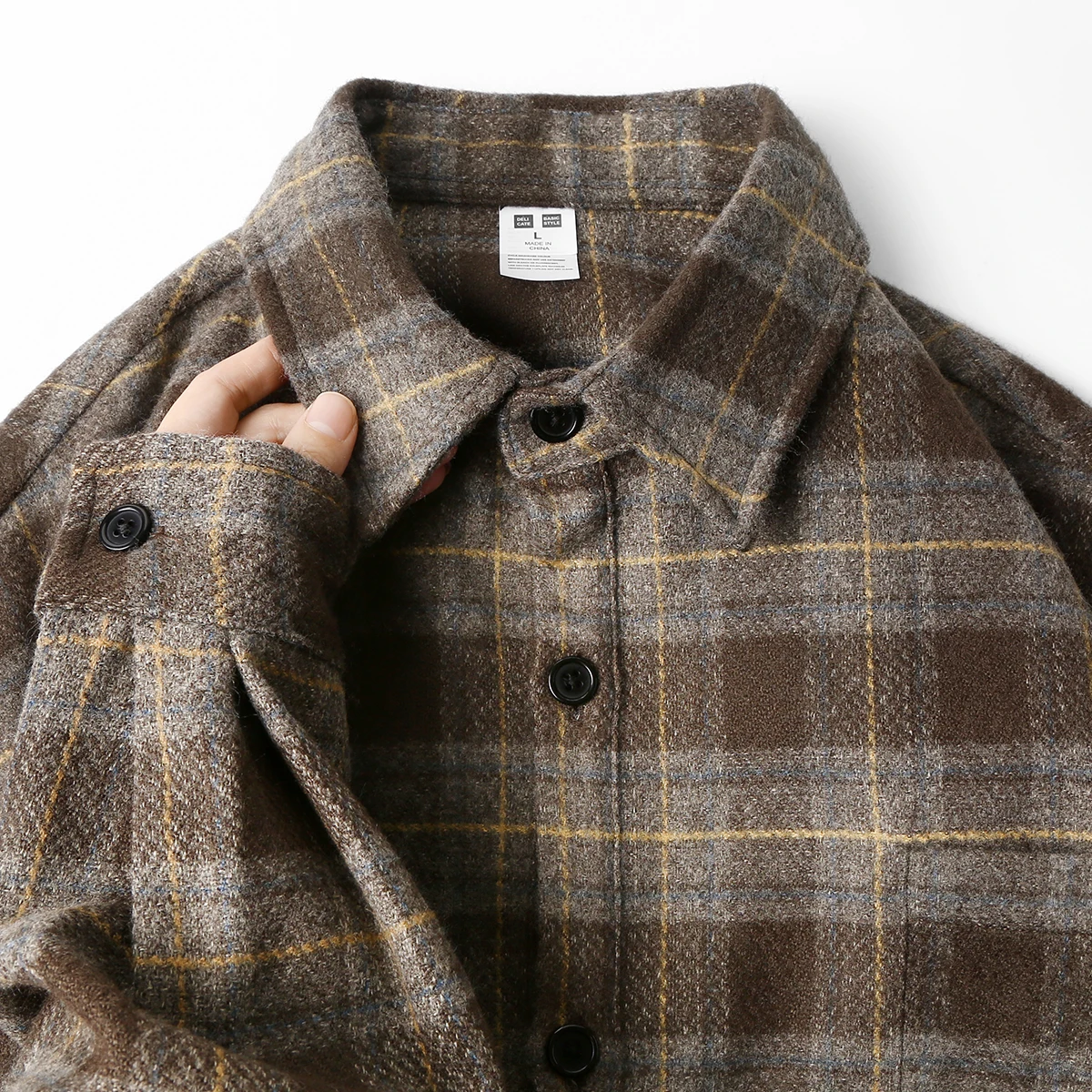 Теплая зимняя одежда Майяра! 550 г хлопковые клетчатые рубашки с плотной начесом