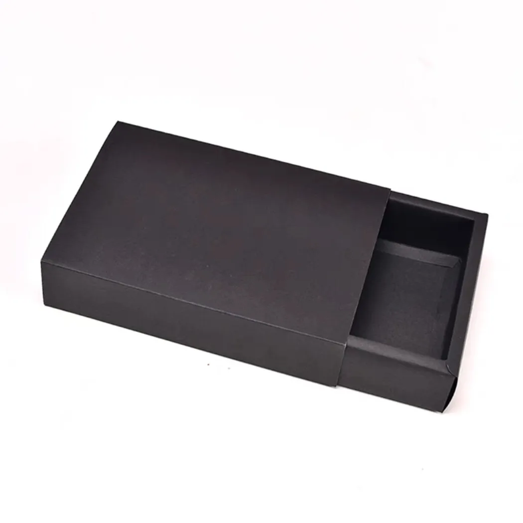 

Drawer Type Paper Packing & Shipping Boxes Rectangle Brown White & Black Color Gift Box
