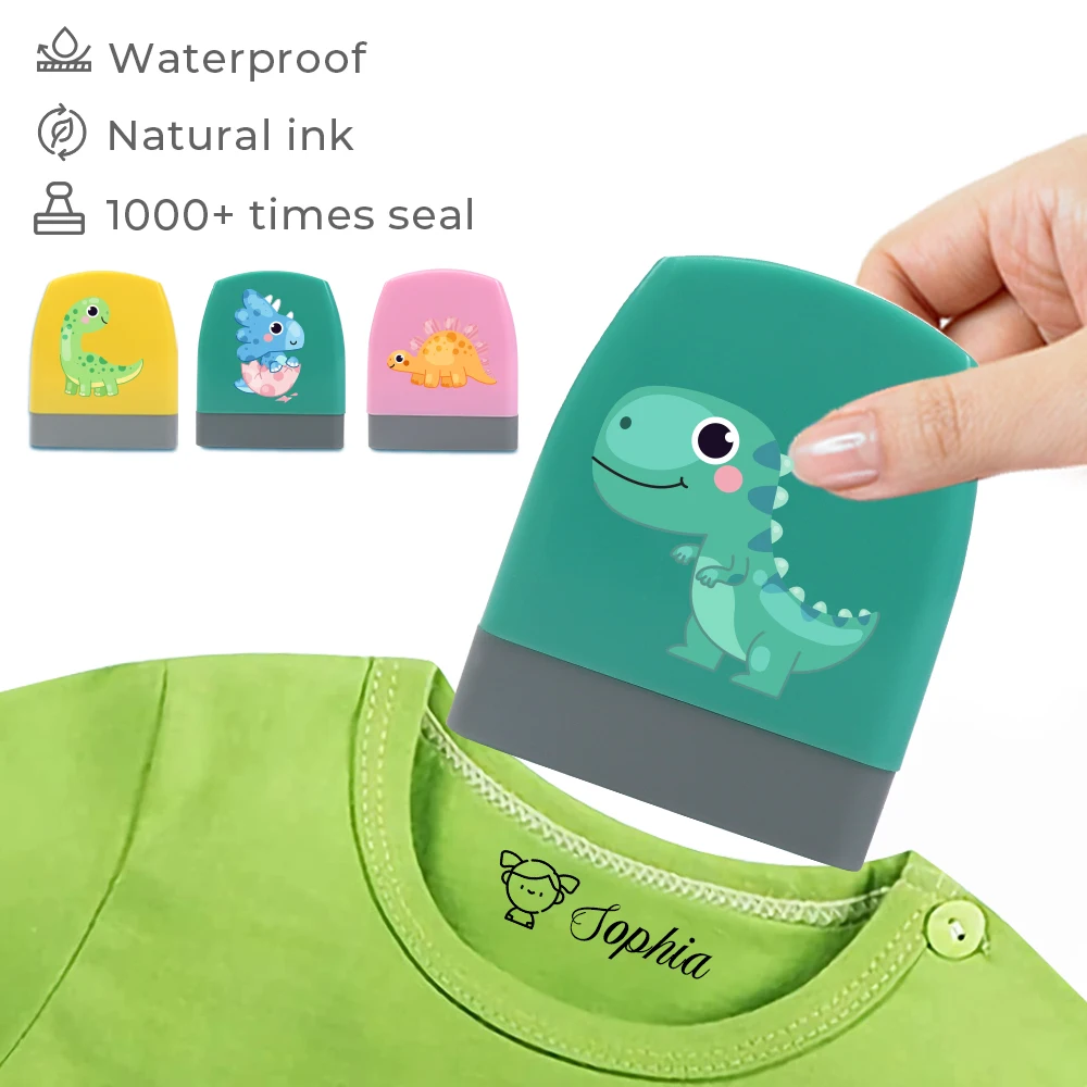 

Cute Cartoon Animal Dinosaur Children'S Name Seal Kindergarten Clothes Waterproof Name Sticker Kawaii Montessori Stamp Gift