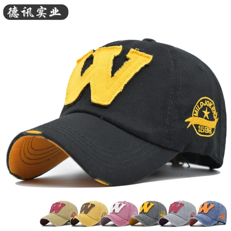 

2020 Washed Baseball Cap Spring And Summer New Hat W3D Embroidered Letter Baseball Cap Men And Women 49 Retro Peaked Cap