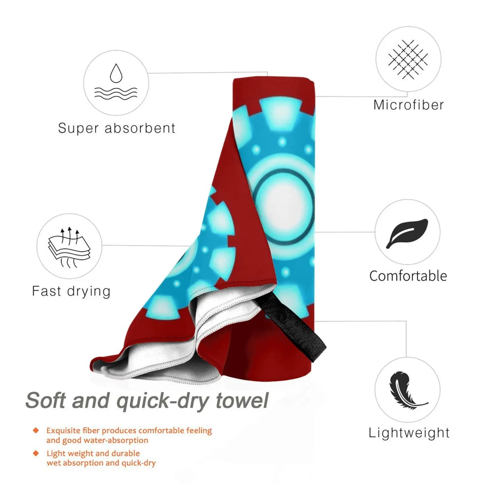 Дуговой реактор банное полотенце пляжная Подушка дуговой Тони Старка Ник фурия