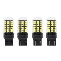 4x 7440 canbus super bright error free led bulb t20 w21w 144 smd white for reverse tail turn signal light