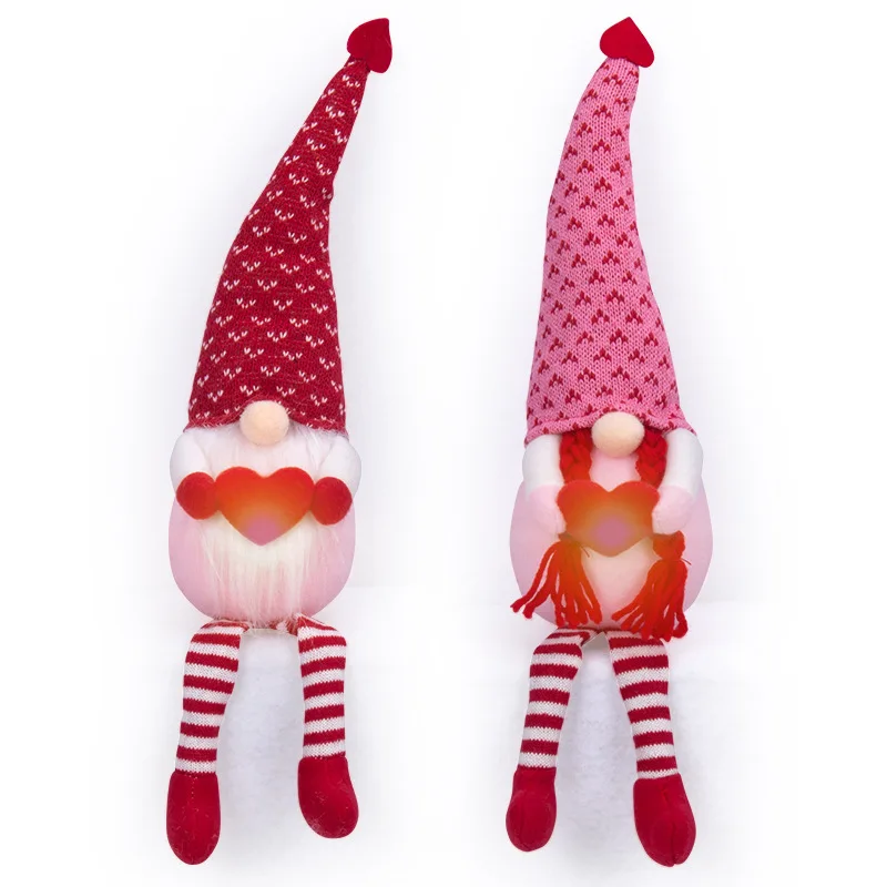 

Faceless Long-leg Plush Doll A Shiny LED Plush Doll Wedding Ornaments Kawaii Valentine's Day Party Decoration Props
