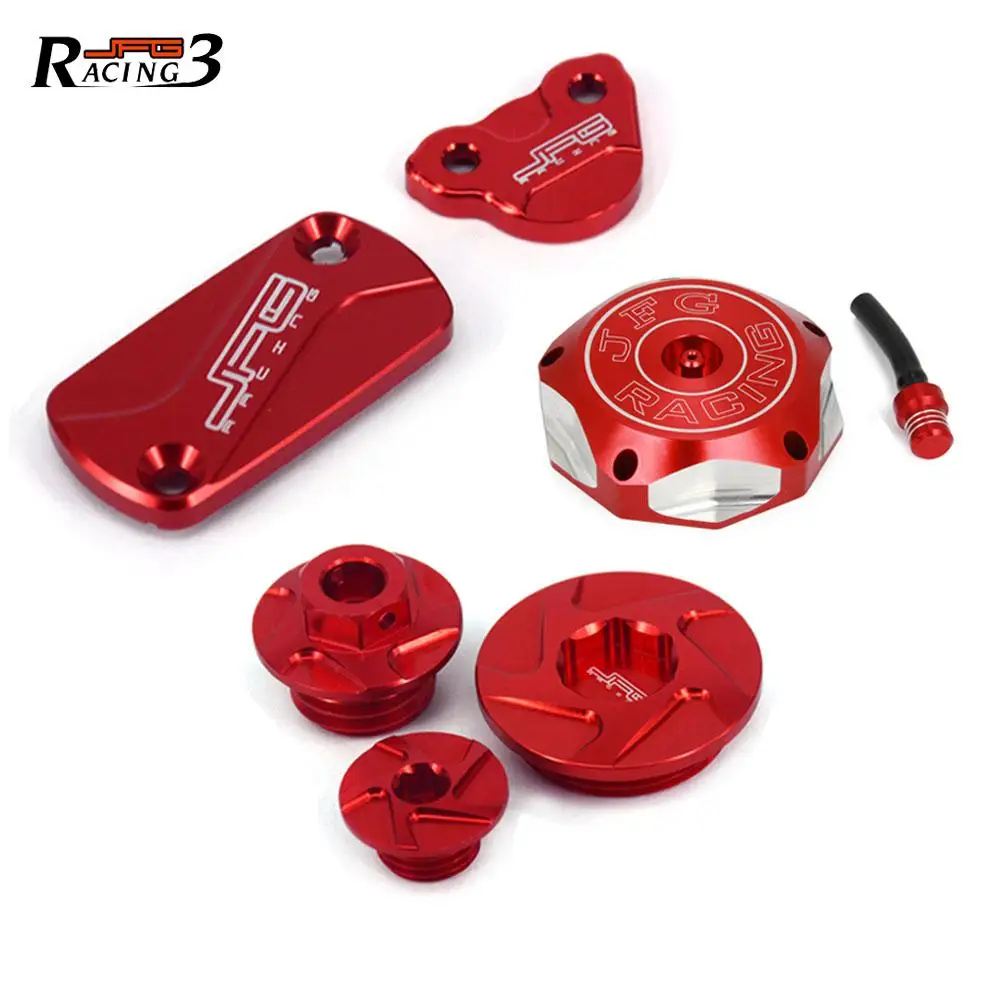 

Motorcycle Engine Timing Oil Plug Brake Fluid Reservoir Cap Gas Cap Oil Tank Cover For HONDA CRF250R 2010-2017 CRF450R 2002-2016