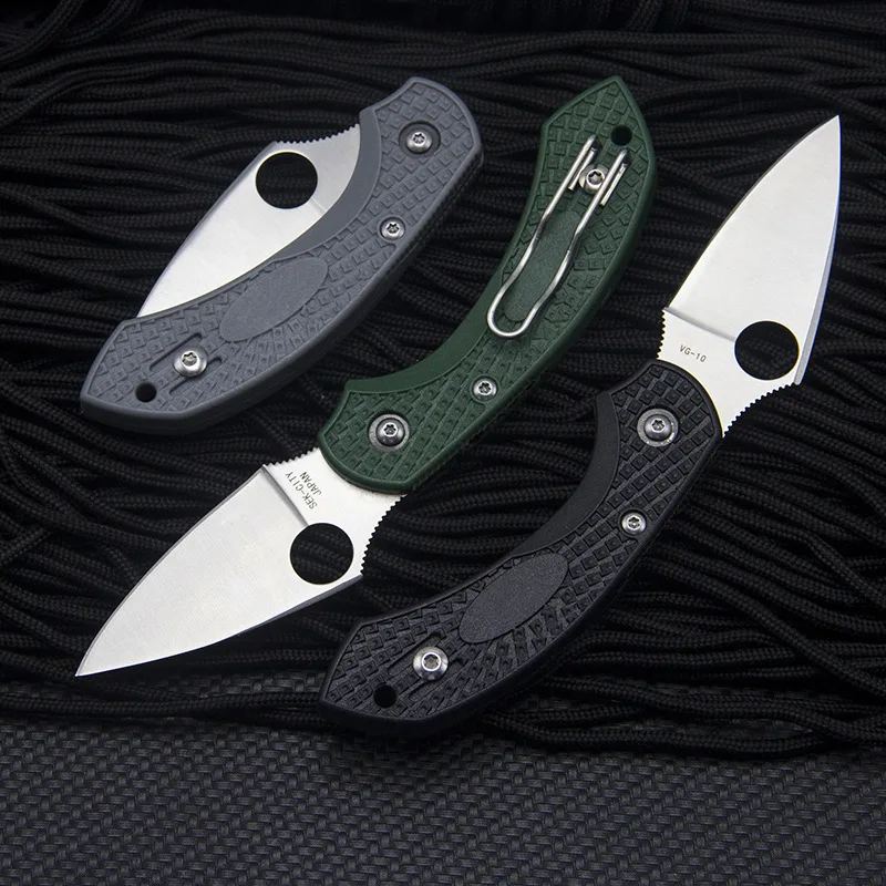 

Mini Outdoor Dragon Fiber Handle Tactical Folding Knives Camping Security Defense Portable Knives Pocket EDC Tool-BY54