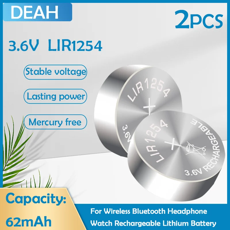 Литий-ионная аккумуляторная батарея LIR1254 3 6 CP1254 для TWS беспроводных Bluetooth