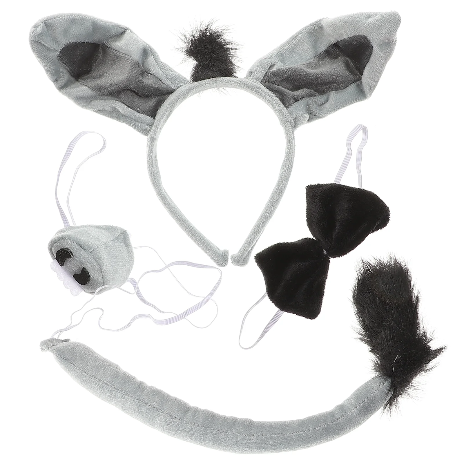 

4 Pcs Headband Set Costume Ears Halloween Bow Tie Kids Elastic Cord Child