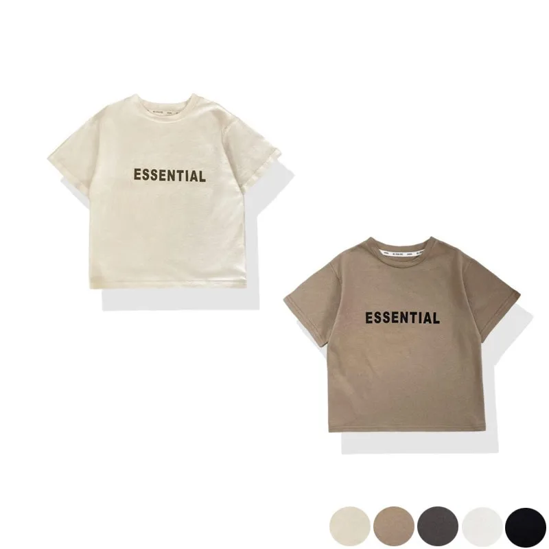 

2022 Summer New Children T Shirt Casual Letter Print Tops Toddler Tees Boys Cotton Clothes Kids Loose T-shirt Aged 2-6 Years