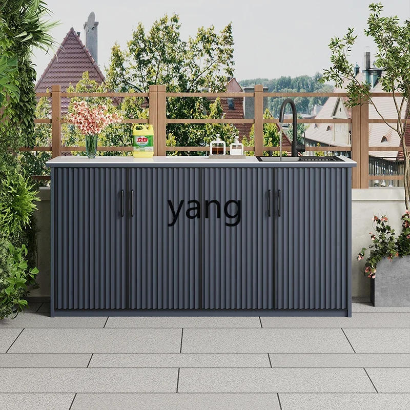 CCL уличный умывальник каменная плита встроенный шкаф открытый двор сад