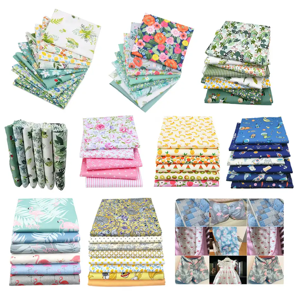 

Хлопковая Лоскутная Ткань с цветочным принтом, 20*25 см