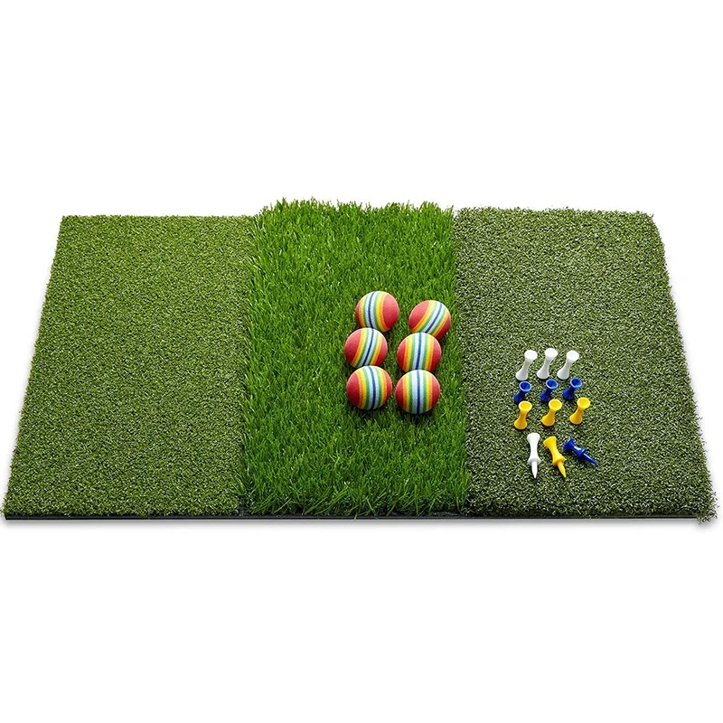 

Golf Mat Chipping Hitting 25X16inch 3 In 1 Foldable - Practice Turf Backyard Or Indoor Portable Premium Length Grass