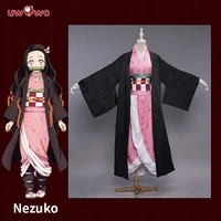 uwowo demon slayer kimetsu no yaiba nezuko kamado cosplay costume cute kimono dress