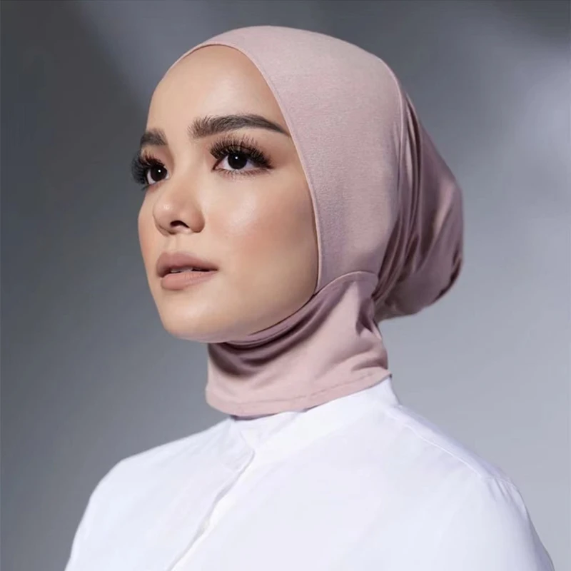 

Solid Color Elastic Cap Bottom Cap Neutral Rope Hat Adjustable Hats Chemotherapy Caps 2022 New Scarf Turban Hat Muslim Hijab
