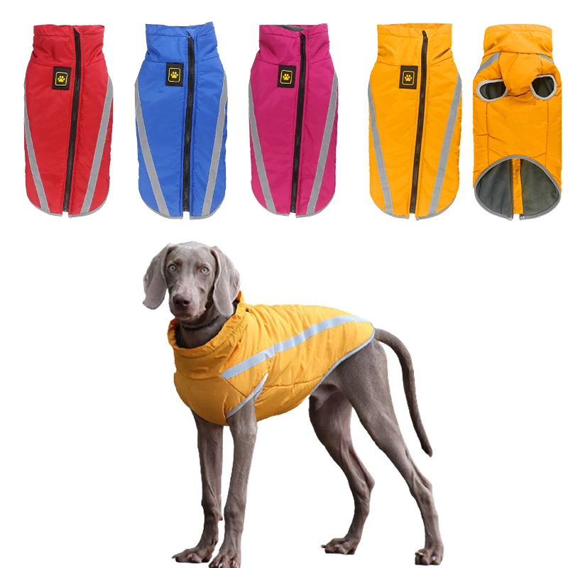 

Warm Dog Jacket Winter Pet Clothes For Small Medium Large Dogs Waterproof Pet Coat Reflective Dog Outfit Soft Padded Jackets