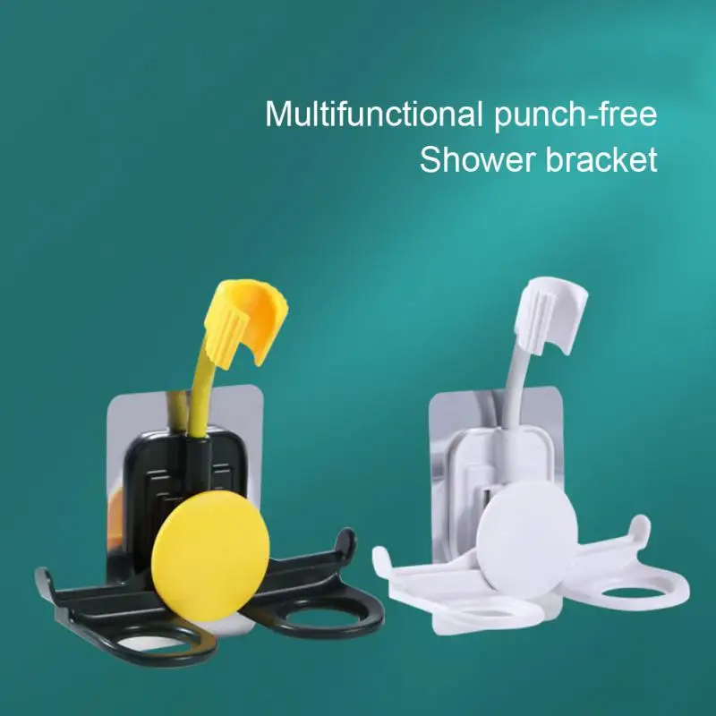 

1pcs Bathroom Shower Mounting Brackets Universal Adjustable Punch-free Sticky Shower Riser Rail Bracket Home Shower Head Holder