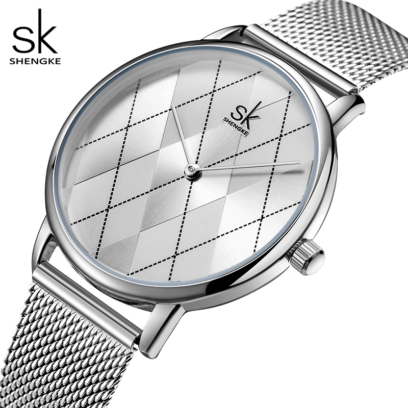 SHENGKE Original Design Women Watches Fashion Golden Stainless Woman's Quartz Wristwatches Ladies Gifts Clock Relogio Feminino enlarge