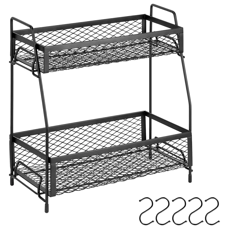 

LBER Spice Rack Kitchen Cabinet Organizer - Bathroom Organizer Countertop Organizer Holder - Kitchen Seasoning Rack