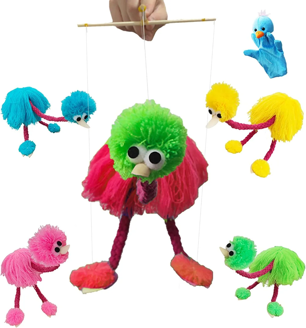 

Волнистая Страусиная линия, игрушка-пазл для мужчин, волнистая линия, креативная кукла, Интерактивная линия страуса, плюшевая страусика, детская забавная игрушка