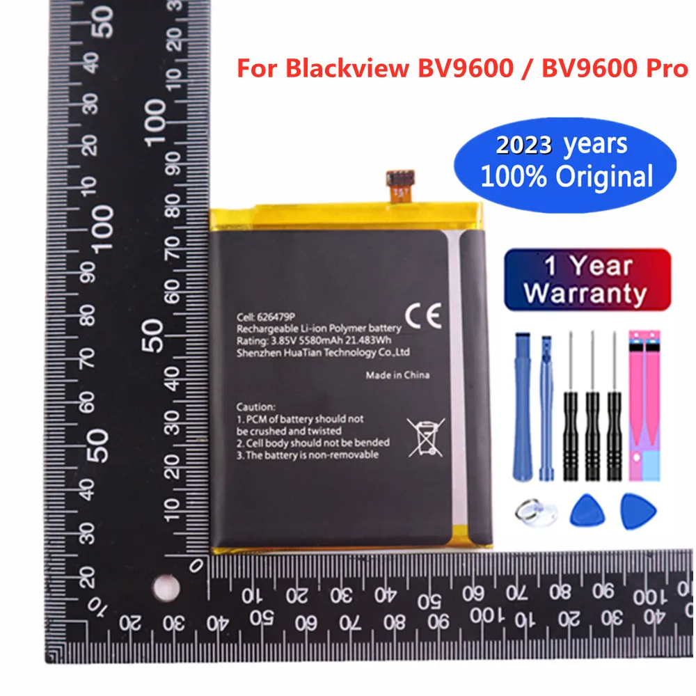 

2023 Years Original BV 9600 Battery For Blackview BV9600 & BV9600 Pro BV9600pro 626479P 5580mAh Mobile Phone li-ion Battery