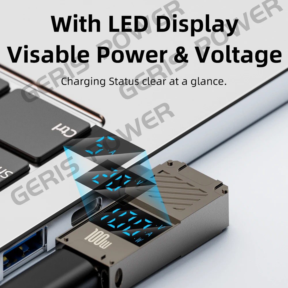 Фото Переходник PD100W Type-C на DC: USB-C (женский) на DC (мужской) разъем, адаптер питания для ноутбуков Lenovo, HP, DELL №4
