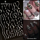 BORN PRETTY светоотражающий Блестящий 3D стикер для ногтей Французская линия наклейки для ногтей полосы Геометрические линии самоклеющиеся 3D наклейки для маникюра