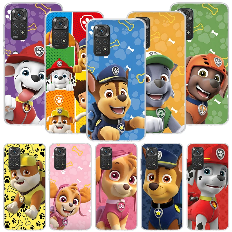 Чехол для телефона Paws P-Patrols с мультяшной собакой Xiaomi Redmi Note 14 13 12S 12 11S 11E 11 Pro Plus 11T 10S
