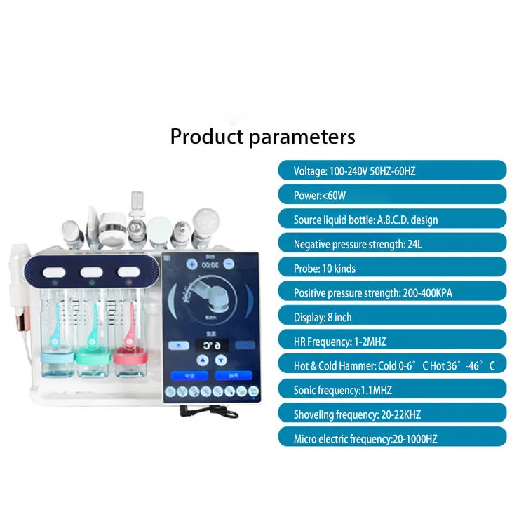 8 в 1 машина для ухода за лицом кожей глубокое очищение лица аква-омоложение кожи