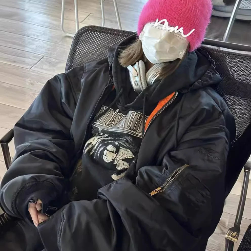 [BOMP] [bomp] Коллекция осень-зима нишевой дизайн Бомбер хлопковая куртка несколько