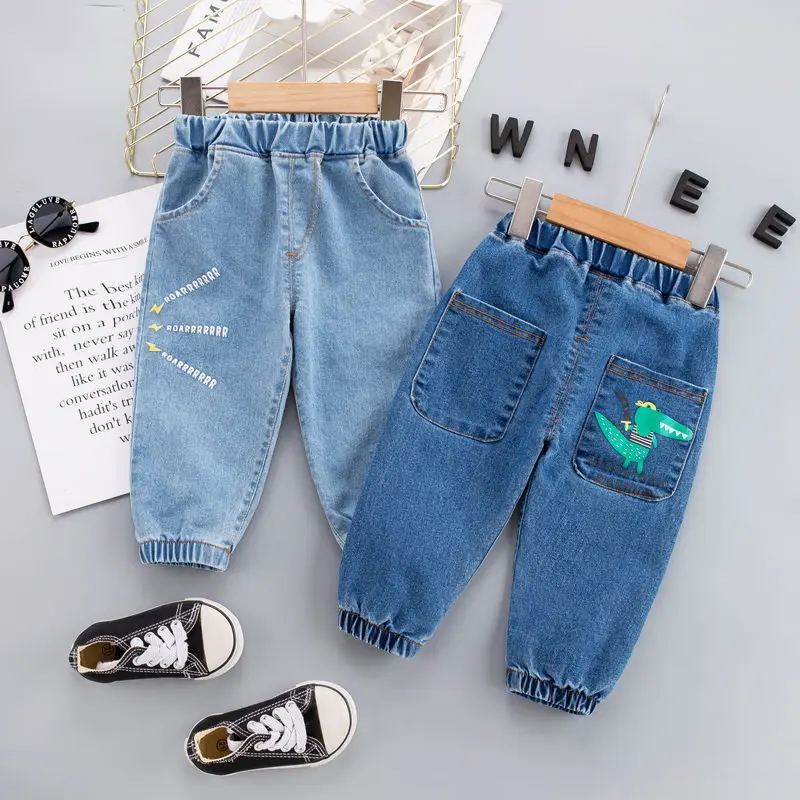 Casual Vaqueros Pants Cartoon Jeans Kids Baby Boys Girls Jeans Pants Children Trousers Boys Girls Jeans Boys Kids 1-4 Toddler