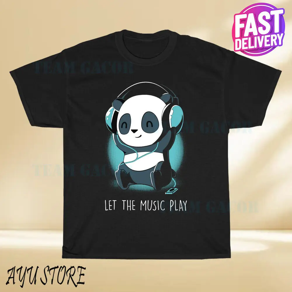 Новые симпатичные наушники Dj Panda футболка с логотипом влюбленных панды Забавный