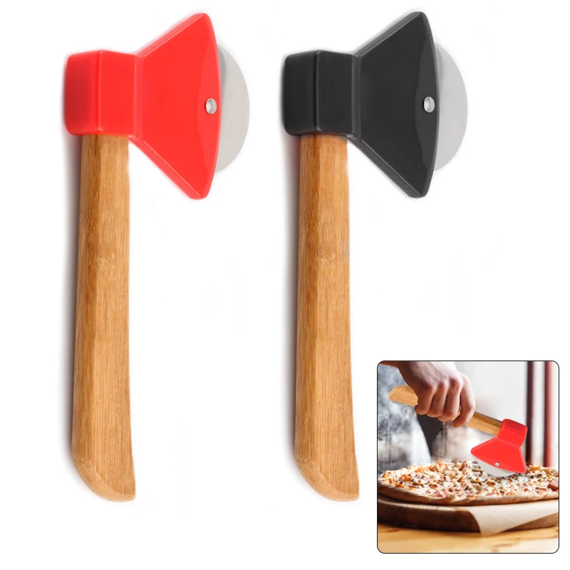 

Колесо для резки пирогов, пиццы, в форме топора, Забавный кухонный резак для теста, решетчатый ролик, колесо для резки пиццы, слайсер для пиро...