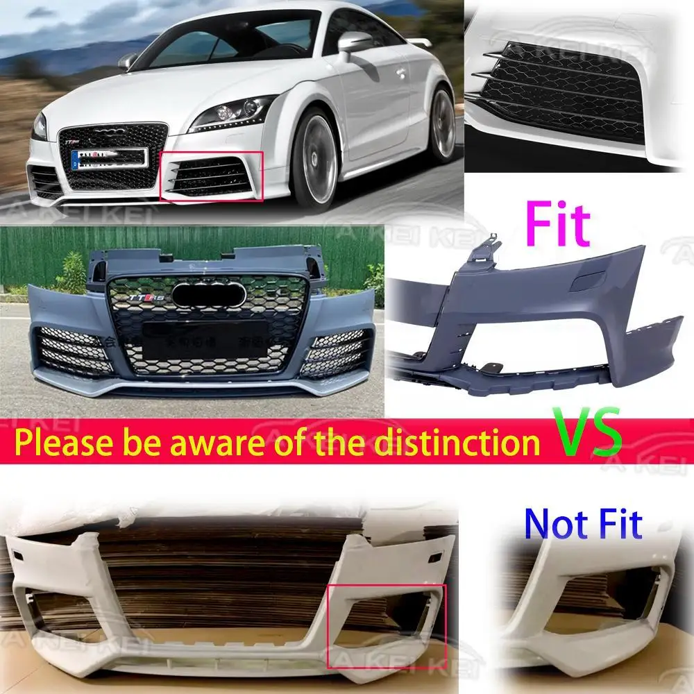 Фото 8J0807681GT94 Для Audi TTRS MK2 2009-2014 Передняя решетка противотуманной фары, глянцевый черный цвет №2