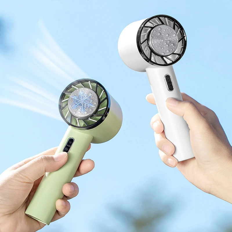 

Mini Portable Hand Cooling Fan Mini Air Container 2200mAh Battery USB Rechargeable Mini Handheld Fan Air Cooler