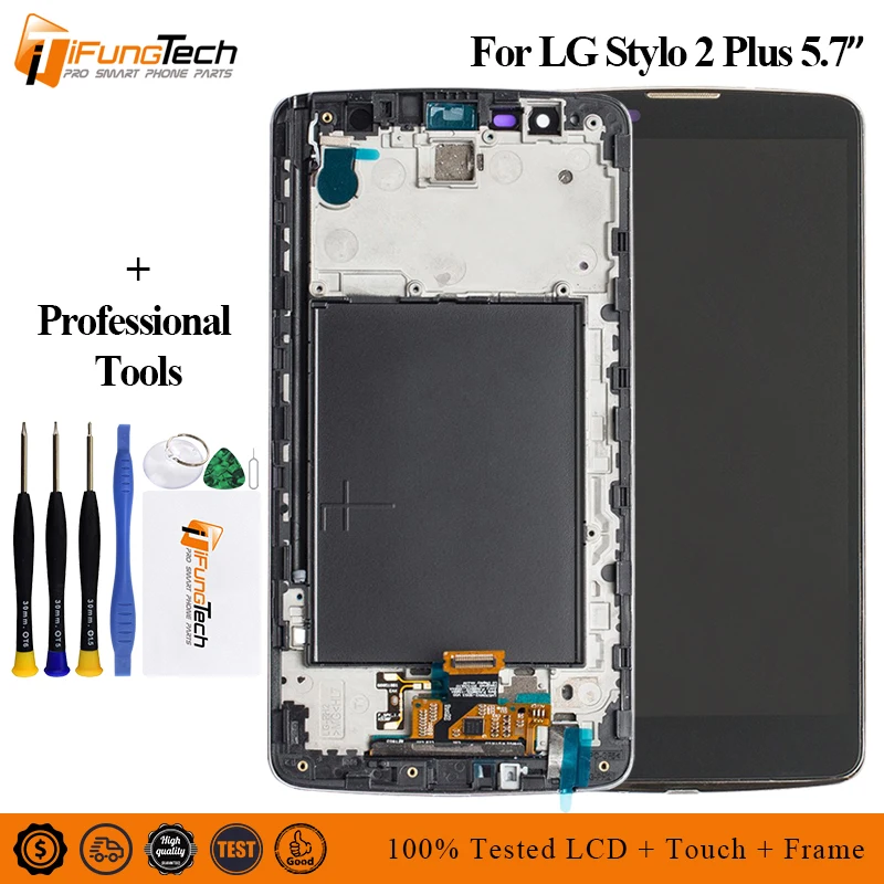 

ЖК-дисплей 5,7 дюйма для LG Stylus 2 Plus K535D K535N, дигитайзер в сборе для LG MS550, K550, K530F, сенсорный экран с инструментом